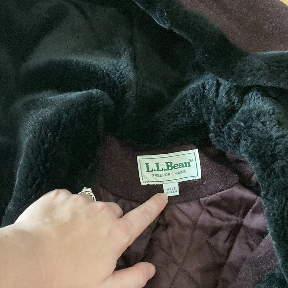 L.L. Bean full length pea coat trench - Picture 3 of 11